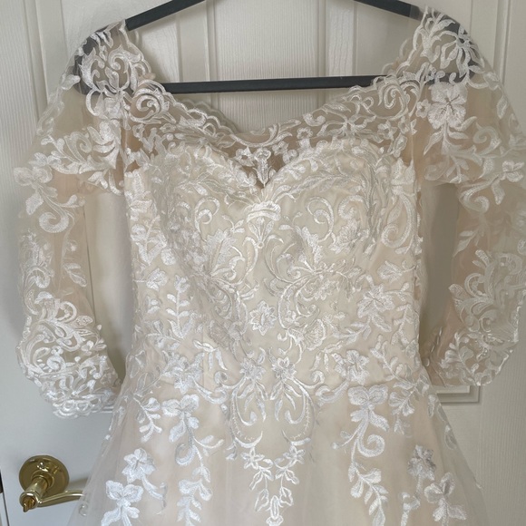 Champagne lace wedding gown - Picture 9 of 13